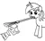 Size: 851x776 | Tagged: safe, artist:mkogwheel, derpibooru import, lyra heartstrings, twilight sparkle, pony, unicorn, /mlp/, /mlp/ con, black and white, canadian, duo, female, grayscale, image, mare, monochrome, mouth hold, png, rake, request, simple background, south park, white background