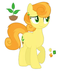 Size: 1700x2000 | Tagged: safe, artist:magicuniclaws, derpibooru import, oc, earth pony, pony, female, image, mare, offspring, parent:braeburn, parent:carrot top, png, simple background, solo, transparent background