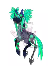 Size: 2122x2894 | Tagged: safe, artist:sugar lollipop, derpibooru import, oc, unofficial characters only, original species, unicorn, adoptable, auction, auction open, bionicle, bioshock, female, glasses, image, jpeg, lego, neon, original character do not steal, roboticization, watermark