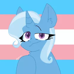 Size: 750x750 | Tagged: safe, artist:sketchy-pfps, derpibooru import, trixie, headcanon, image, png, pride month, transgender