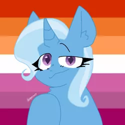 Size: 750x750 | Tagged: safe, artist:sketchy-pfps, derpibooru import, trixie, female, image, lesbian, png, pride month