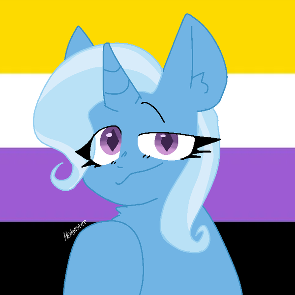 Size: 750x750 | Tagged: safe, artist:sketchy-pfps, derpibooru import, trixie, image, png, pride month