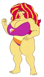 Size: 1760x3104 | Tagged: suggestive, artist:owlwizard, sunset shimmer, human, equestria girls, clothes, humanized, image, long hair, png, swimsuit, thicc ass, thick