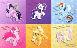 Size: 2100x1320 | Tagged: safe, artist:themiles, derpibooru import, applejack, fluttershy, pinkie pie, rainbow dash, rarity, spike, twilight sparkle, dragon, earth pony, pegasus, pony, unicorn, cute, dragons riding ponies, female, food, generosity, honesty, image, kindness, laughing, loyalty, magic of friendship, male, mane seven, mane six, mare, muffin, png, ponies balancing stuff on their nose, positive message, positive ponies, riding, unicorn twilight