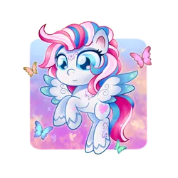 Size: 1980x1980 | Tagged: safe, artist:eris azure, derpibooru import, star catcher, butterfly, insect, pegasus, my little pony: pony life, cute, cutie mark, g3 to g4.5, generation leap, heart, image, png, simple background, swirly markings, transparent background