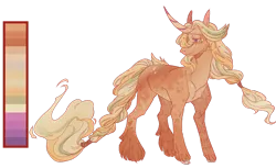 Size: 1280x785 | Tagged: safe, artist:yuyusunshine, derpibooru import, oc, pony, unicorn, image, magical lesbian spawn, offspring, parent:applejack, parent:princess celestia, parents:applelestia, png, reference sheet, simple background, solo, transparent background, unshorn fetlocks