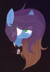 Size: 2030x2955 | Tagged: safe, artist:petruse4ka, derpibooru import, oc, unofficial characters only, earth pony, pony, bowtie, bust, clothes, earth pony oc, eye clipping through hair, eyelashes, female, image, mare, png, smiling, solo