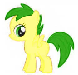 Size: 454x436 | Tagged: safe, derpibooru import, edit, oc, oc:jade, unofficial characters only, pegasus, pony, female, filly, image, jpeg, mare, recolor, simple background, smiling, solo, super filly adventure, white background, wings