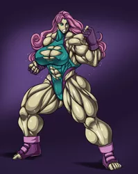 Size: 1280x1608 | Tagged: suggestive, artist:osmar-shotgun, derpibooru import, fluttershy, saddle rager, equestria girls, abs, big breasts, breasts, clothes, commission, erect nipples, female, fingerless gloves, flutterhulk, gloves, gritted teeth, huge breasts, image, jpeg, leotard, muscles, muscleshy, muscular female, nipple outline, overdeveloped muscles, power ponies, ripping clothes, simple background, solo, solo female, thighs, thunder thighs, wardrobe malfunction