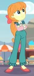 Size: 347x765 | Tagged: safe, artist:excelso36, derpibooru import, edit, edited screencap, screencap, megan williams, equestria girls, equestria girls series, rollercoaster of friendship, cameo, clothes, diaper, diaper edit, diaper fetish, female, fetish, g1, g1 to equestria girls, generation leap, image, png, shoes, solo