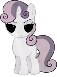 Size: 1995x2678 | Tagged: semi-grimdark, derpibooru import, sweetie belle, pony, unicorn, black sclera, bubble ghost, desaturated, evil, female, filly, image, png, simple background, sweetie ghost, transparent background, vector, zalgo