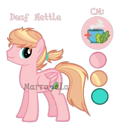 Size: 1733x1869 | Tagged: safe, artist:amelia-bases, artist:marrayala, derpibooru import, oc, oc:deaf nettle, pegasus, pony, base used, image, male, offspring, parent:big macintosh, parent:fluttershy, parents:fluttermac, png, ponytail, reference sheet, simple background, solo, stallion, transparent background, watermark