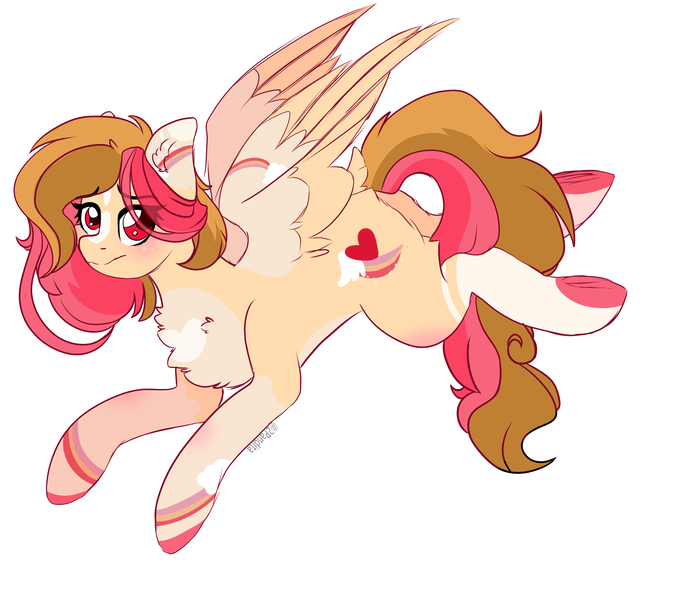 Size: 3000x2664 | Tagged: safe, artist:2pandita, derpibooru import, oc, unofficial characters only, pegasus, pony, eye clipping through hair, eyebrows, eyebrows visible through hair, female, high res, image, looking at you, mare, pegasus oc, png, simple background, solo, white background, wings