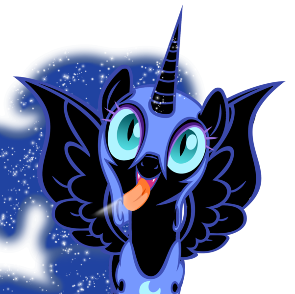 Size: 1024x1020 | Tagged: safe, derpibooru import, nightmare moon, alicorn, pony, cute, female, image, licking, mare, moonabetes, open mouth, open smile, png, smiling, solo, tongue out, vector