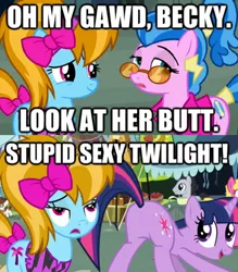 Size: 600x684 | Tagged: safe, derpibooru import, edit, edited screencap, screencap, surf, turf, twilight sparkle, earth pony, pony, unicorn, putting your hoof down, season 2, baby got back, butt, female, image, meme, plot, png, sir mix-a-lot, song reference, stupid sexy twilight, twibutt