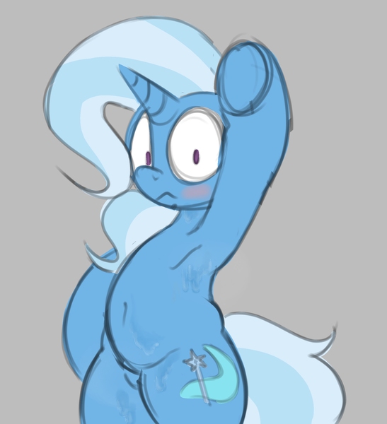 Size: 2000x2192 | Tagged: suggestive, artist:wallswallswalls, derpibooru import, trixie, unicorn, armpit fetish, fetish, image, png, solo, sweat