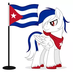 Size: 3672x3600 | Tagged: safe, artist:rioshi, artist:starshade, derpibooru import, oc, oc:cubano, ponified, unofficial characters only, pegasus, pony, base used, commission, cuba, flag, flag cuba, image, male, nation ponies, png, simple background, solo, stallion, white background, ych result, your character here