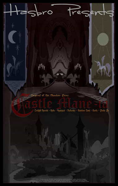 Size: 1080x1700 | Tagged: safe, artist:pims1978, derpibooru import, castle mane-ia, candle, castle of the royal pony sisters, castlevania, image, pipe organ, png, poster