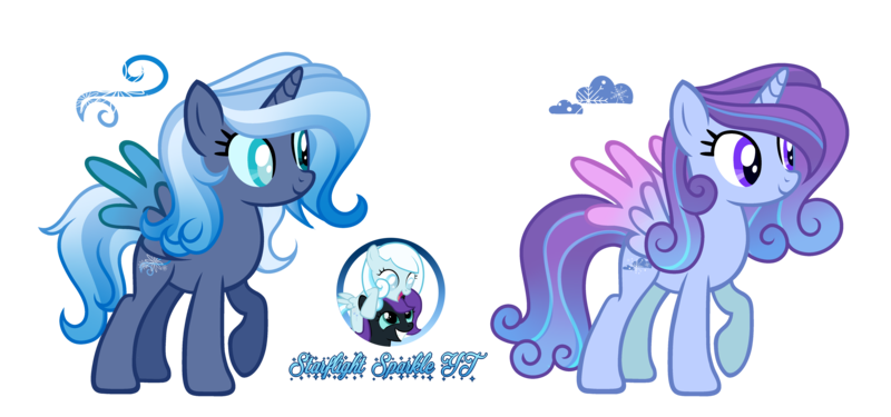 Size: 5980x2800 | Tagged: safe, artist:starflightsparkleyt, derpibooru import, oc, oc:crystal flower, oc:nyx, oc:snowdrop, oc:snowy storm, unofficial characters only, alicorn, pony, female, image, magical lesbian spawn, mare, offspring, parent:oc:nyx, parent:oc:snowdrop, parents:oc x oc, parents:snownyx, png, ponies riding ponies, pony hat, riding, simple background, snowdrop riding nyx, transparent background