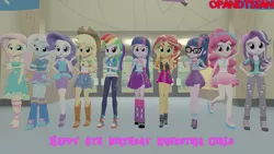 Size: 3840x2160 | Tagged: safe, artist:optimussparkle, derpibooru import, applejack, fluttershy, pinkie pie, rarity, sci-twi, starlight glimmer, sunset shimmer, trixie, twilight sparkle, equestria girls, 3d, image, png, source filmmaker