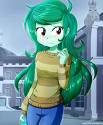 Size: 1784x2163 | Tagged: safe, artist:the-butch-x, derpibooru import, wallflower blush, equestria girls, blushing, clothes, crying, female, image, memory stone, png, sad, solo
