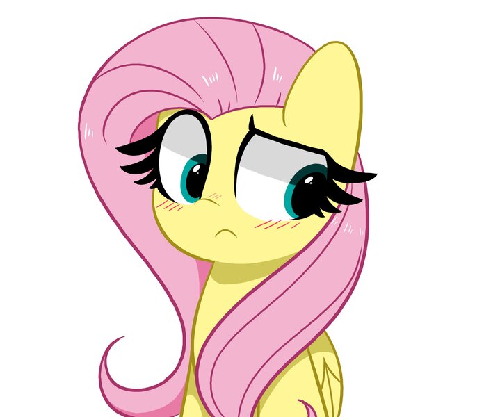 Size: 4096x3529 | Tagged: safe, artist:kittyrosie, derpibooru import, fluttershy, pegasus, pony, blushing, cute, high res, image, jpeg, looking at each other, shyabetes, simple background, white background