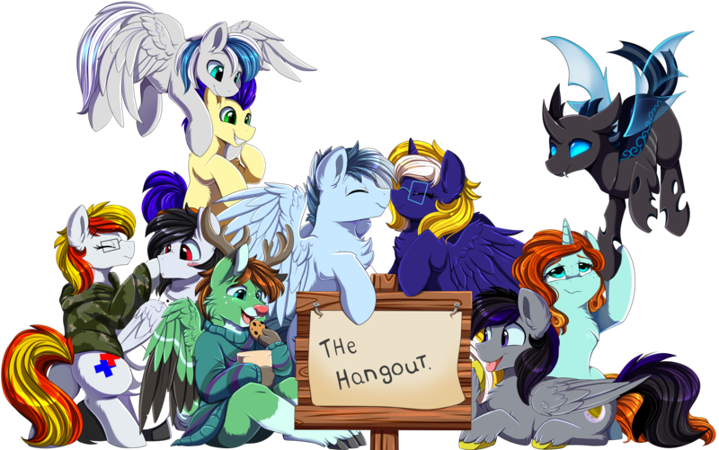 Size: 4709x2950 | Tagged: safe, artist:pridark, derpibooru import, oc, unofficial characters only, alicorn, changeling, earth pony, pegasus, pony, unicorn, alicorn oc, earth pony oc, furry, furry oc, group, horn, image, pegasus oc, png, unicorn oc, wings