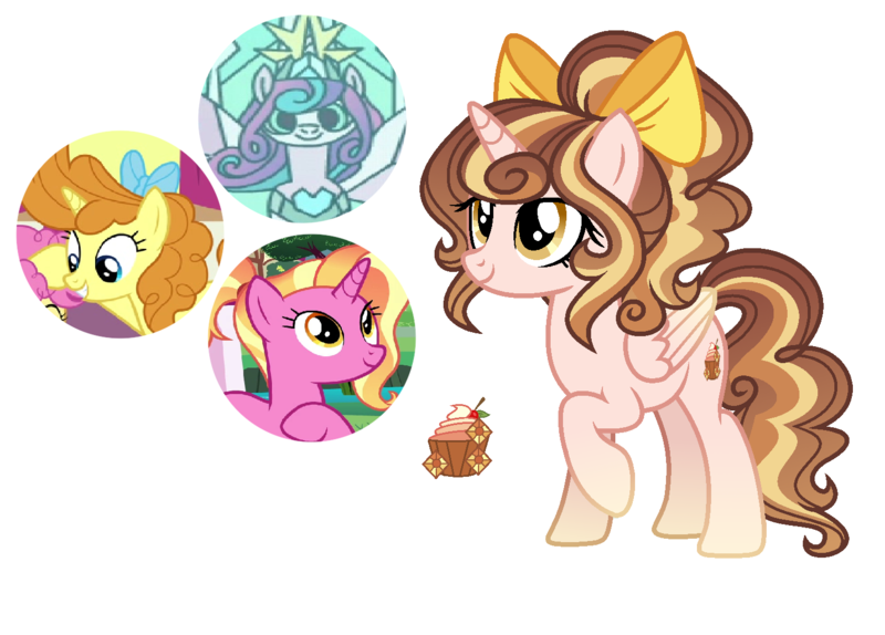 Size: 1487x1067 | Tagged: safe, artist:xxcheerupxxx, derpibooru import, luster dawn, princess flurry heart, pumpkin cake, alicorn, pony, female, image, magical lesbian spawn, magical threesome spawn, mare, offspring, older, parent:luster dawn, parent:princess flurry heart, parent:pumpkin cake, png, simple background, transparent background