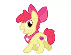 Size: 946x731 | Tagged: safe, artist:wicklesmack, derpibooru import, apple bloom, pegasus, pony, applebuck, bow, hair bow, image, male, open mouth, png, rule 63, simple background, white background