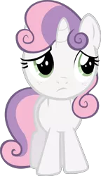 Size: 8456x14673 | Tagged: safe, artist:cyanlightning, derpibooru import, edit, editor:slayerbvc, vector edit, sweetie belle, pony, unicorn, female, filly, freckles, image, looking back, png, simple background, solo, transparent background, vector