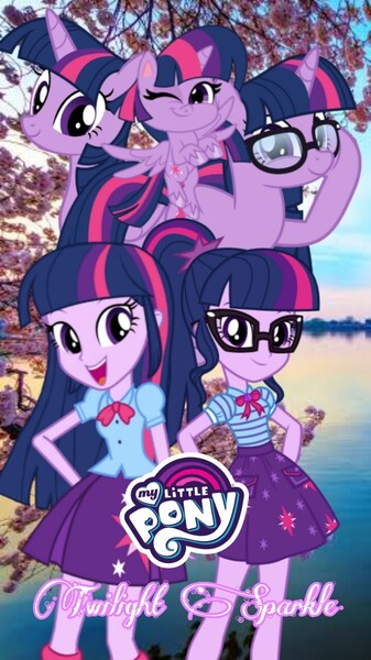 Size: 720x1281 | Tagged: safe, derpibooru import, sci-twi, twilight sparkle, ponified, alicorn, pony, unicorn, equestria girls, equestria girls series, my little pony: pony life, spring breakdown, spoiler:eqg series (season 2), equestria girls ponified, geode of telekinesis, image, jpeg, magical geodes, one eye closed, unicorn sci-twi, wallpaper, wink