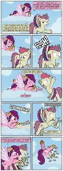 Size: 4488x12165 | Tagged: safe, artist:alexdti, derpibooru import, pipp petals, zipp storm, pegasus, pony, cloud, comic, g5, g5 to g4, image, photo, png, speech bubble