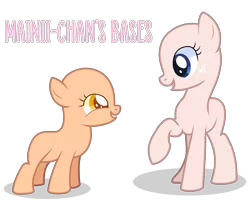 Size: 2358x1911 | Tagged: safe, artist:maiii-san, derpibooru import, oc, unofficial characters only, earth pony, pony, bald, base, duo, earth pony oc, eyelashes, female, freckles, image, mare, png, raised hoof, simple background, smiling, transparent background