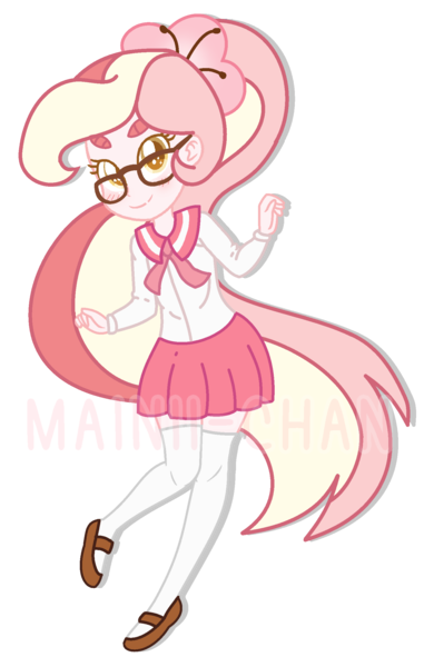 Size: 1470x2313 | Tagged: safe, artist:maiii-san, derpibooru import, oc, oc:cherry bloom, unofficial characters only, equestria girls, clothes, equestria girls-ified, female, glasses, image, png, simple background, skirt, smiling, solo, transparent background