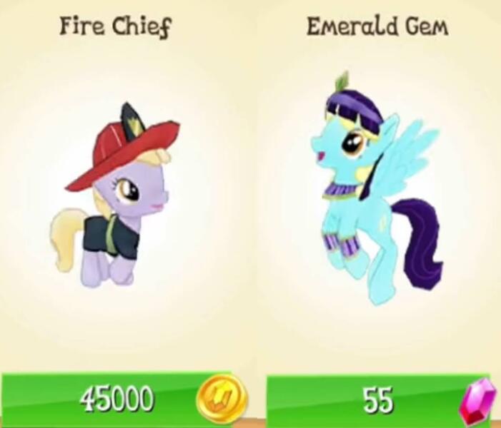 Size: 1183x1013 | Tagged: safe, derpibooru import, dinky hooves, sassaflash, app, bits, clothes, costume, firefighter, firefighter dinky hooves, firefighter helmet, game, gameloft, gem, helmet, image, jewelry, jpeg, mobile game, nightmare night, nightmare night costume, regalia, smiling