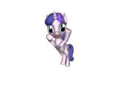 Size: 1200x900 | Tagged: safe, artist:mrbarney94, derpibooru import, sweetie belle, pony, unicorn, pony creator, 3d, 3d pony creator, bipedal, female, filly, g1, g1 style, g4, image, open mouth, png, ponylumen, simple background, singing, transparent background