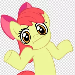 Size: 800x800 | Tagged: safe, derpibooru import, apple bloom, pony, alpha channel, female, filly, image, jpeg, looking at you, shrug, shrugpony, solo