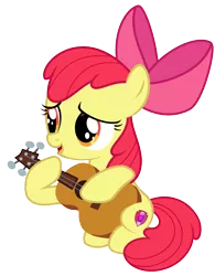 Size: 1776x2274 | Tagged: safe, artist:magpie-pony, derpibooru import, apple bloom, earth pony, pony, apple bloom's bow, bow, female, filly, guitar, hair bow, image, musical instrument, png, simple background, solo, transparent background, vector