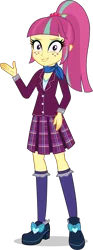 Size: 1147x3094 | Tagged: safe, artist:sebisscout1997, derpibooru import, sour sweet, equestria girls, ascot, bowtie, clothes, crystal prep academy, crystal prep academy uniform, crystal prep shadowbolts, female, freckles, image, looking at you, neckerchief, pleated skirt, png, school uniform, skirt, smiling, solo, vector