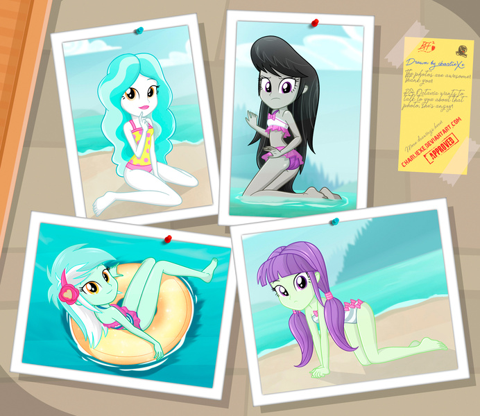 Size: 2179x1889 | Tagged: safe, artist:charliexe, lyra heartstrings, octavia melody, equestria girls, image, jpeg