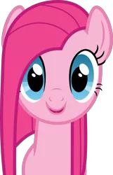 Size: 6000x9302 | Tagged: safe, artist:twilirity, derpibooru import, edit, pinkie pie, pony, absurd resolution, female, happy, image, looking at you, open mouth, pinkamena diane pie, png, simple background, smiling, solo, stare, transparent background, vector