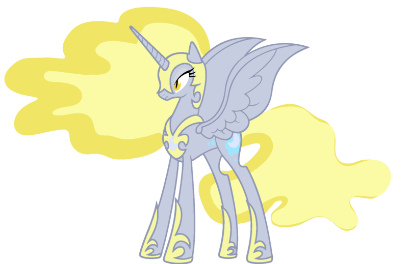 Size: 1920x1245 | Tagged: safe, derpibooru import, edit, vector edit, derpy hooves, nightmare moon, alicorn, pony, ponyar fusion, fusion, image, nightmare derpy, nightmarified, png, recolor, simple background, transparent background, vector