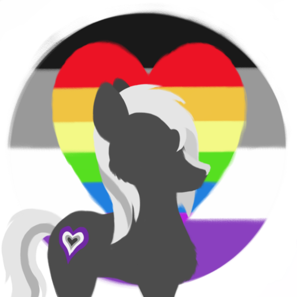 Size: 1000x1000 | Tagged: safe, alternate version, artist:rockhoppr3, derpibooru import, oc, oc:ace hearts, unofficial characters only, earth pony, pony, asexual, asexual pride flag, blaze (coat marking), coat markings, facial markings, gay pride flag, image, lineless, png, pride, pride flag, silhoutte, simple background, solo, transparent background