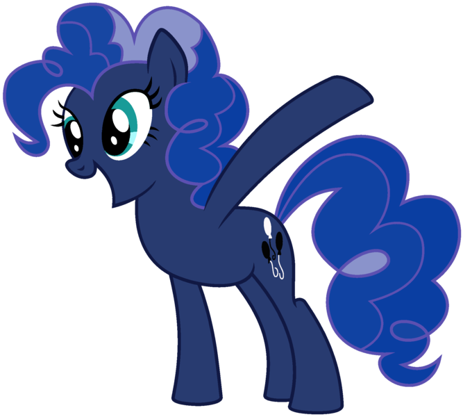 Size: 1920x1728 | Tagged: safe, derpibooru import, edit, vector edit, pinkie pie, princess luna, earth pony, pony, ponyar fusion, fusion, image, png, recolor, simple background, smiling, transparent background, vector