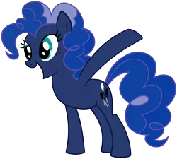 Size: 1920x1728 | Tagged: safe, derpibooru import, edit, vector edit, pinkie pie, princess luna, earth pony, pony, ponyar fusion, fusion, image, png, recolor, simple background, smiling, transparent background, vector