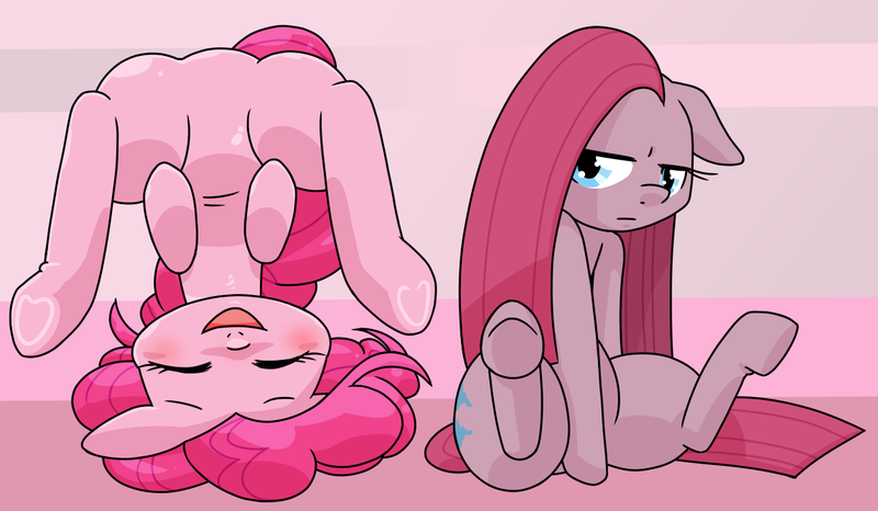 Size: 1223x713 | Tagged: safe, artist:batipin, derpibooru import, pinkie pie, earth pony, pony, duality, image, pinkamena diane pie, png