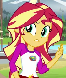 Size: 538x639 | Tagged: safe, derpibooru import, screencap, sunset shimmer, equestria girls, legend of everfree, cropped, image, png, solo