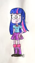 Size: 1616x2872 | Tagged: safe, artist:fude-chan-art, derpibooru import, twilight sparkle, twilight sparkle (alicorn), alicorn, equestria girls, image, jpeg, style, style emulation, the loud house