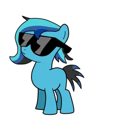 Size: 720x731 | Tagged: safe, artist:djmatinext, derpibooru import, oc, oc:blue harmony, unofficial characters only, earth pony, pony, base used, blue hair, colt, image, male, photo, png, simple background, sunglasses, transparent background