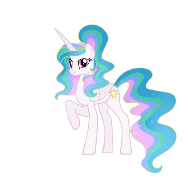 Size: 1317x1300 | Tagged: safe, artist:soft_angel, derpibooru import, princess celestia, alicorn, female, future, image, png, retired, simple background, solo, transparent background